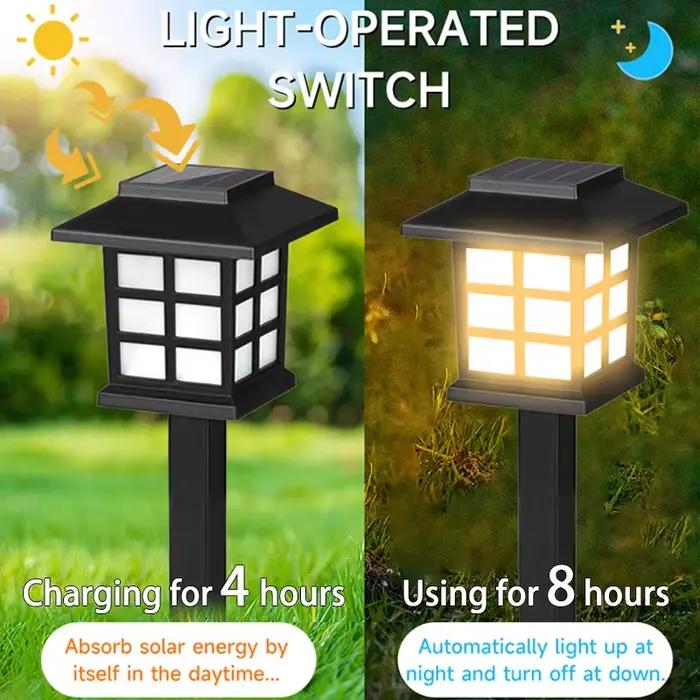 Lampe LED Solaire Imperméable d'Extérieur, Luminaire Décoratif d'Extérieur, Idéal pour un Jardin, un