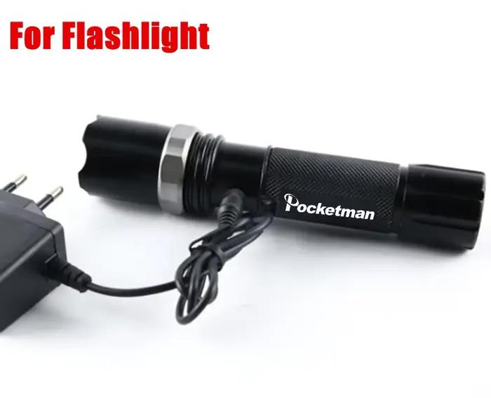 Chargeur de lampe frontale chargeur de lampe de poche le chargeur DC pour lampe de poche LED 18650 c