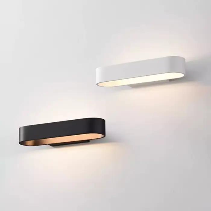 Applique d'intérieur LED lampe en aluminium chambre lampe de chevet couloir applique murale noir et