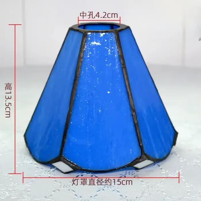Tiffany-Abat-jour en vitrail pour support Inda, lampe de table, lampes suspendues, éclairage de plaf