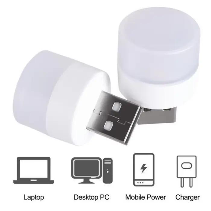 5 pièces USB LED prise lampe 1W Super lumineux Protection des yeux USB livre lumière ordinateur Mobi