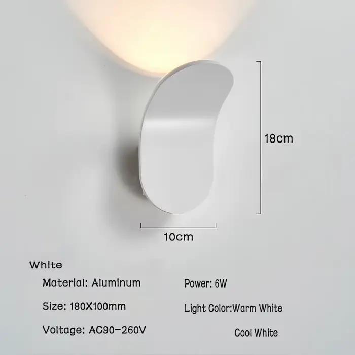 Applique murale LED d'intérieur en aluminium, luminaire décoratif d'intérieur pour salon, Loft, esca