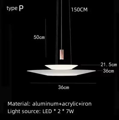 Lustre suspendu LED italien Flamingo pour table de salle à manger, restaurant, table basse, éclairag