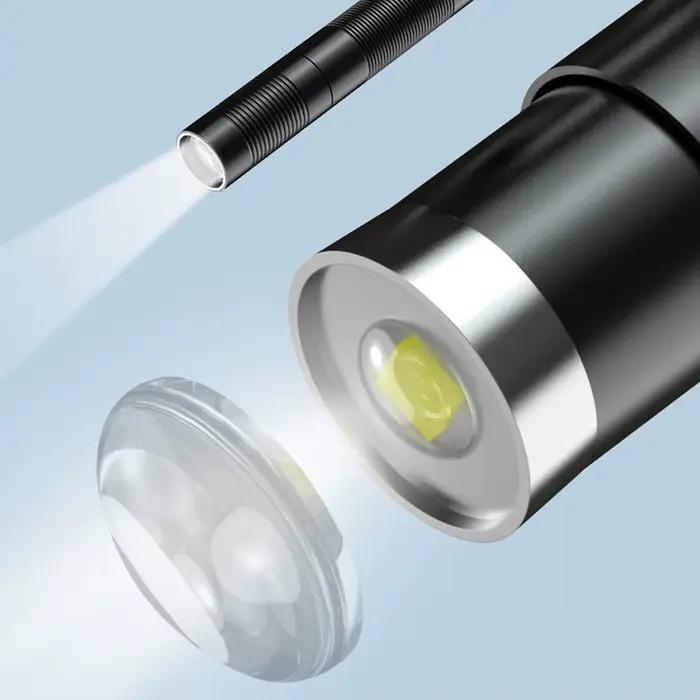 Mini lampe de poche à Zoom, lampe de poche Led, Rechargeable par USB, lumière blanche, Camping, rand