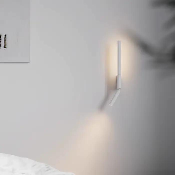 Applique de chevet rotative à 330 degrés, lampe de lecture réglable avec interrupteur, minimaliste,