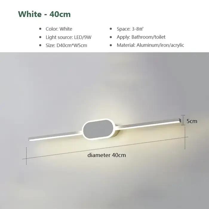 Applique murale de salle de bain en aluminium, trois couleurs, pour chambre à coucher moderne, éclai