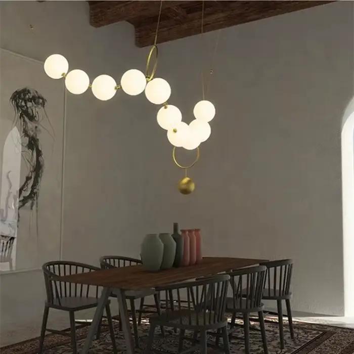 Plafonnier LED suspendu en acrylique au design nordique, luminaire décoratif d'intérieur, idéal pour