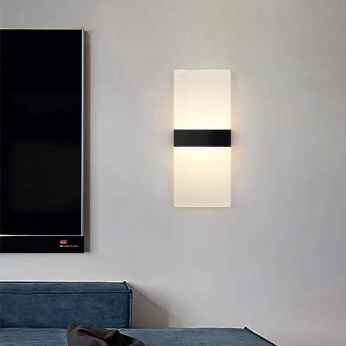 LED Acrylique Applique Murale AC85-265V Long Style Salon Couloir Chambre 3/6/12W Tête De oral et Art