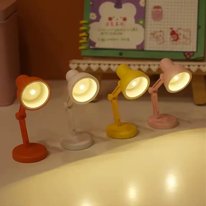 LED Mini lampe de bureau pliable magnétique veilleuse chambre étude lecture livre lampes avec pince