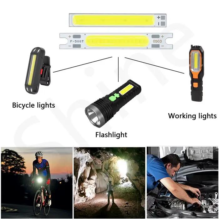 8 pièces LED COB lampe perles puce haute puissance 1W 3W 5W DC3V 9V 12V 15V pour LED voiture vélo la