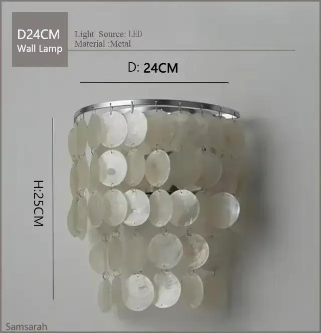 Capiz-Plafonnier LED en Forme de Coquille Chromé localité, Luminaire Décoratif d'Nik, Idéal pour un