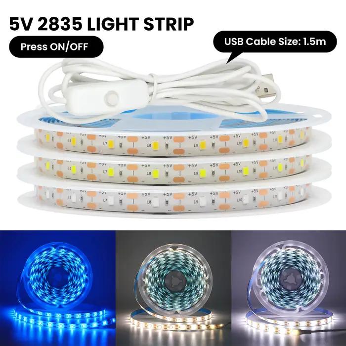 DC5V USB LED bande 2835 Dimmable interrupteur tactile rétro-éclairage TV cuisine bande Flexible LED