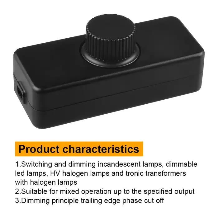 Variateur led en ligne, variateur rotatif marche/arrêt et bouton de commande intégré pour ampoules l