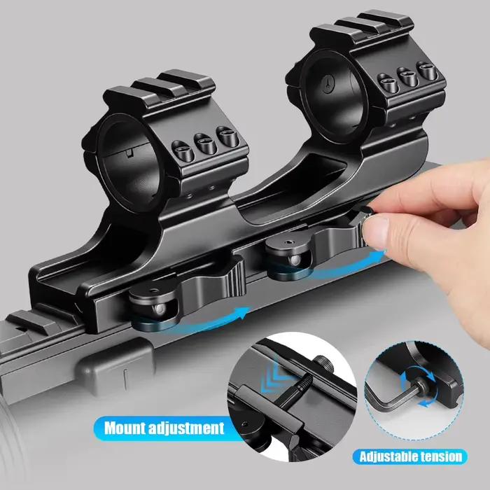 UniqueFire 25.4mm /30mm support de portée à double anneau en porte-à-faux à dégagement rapide pour l