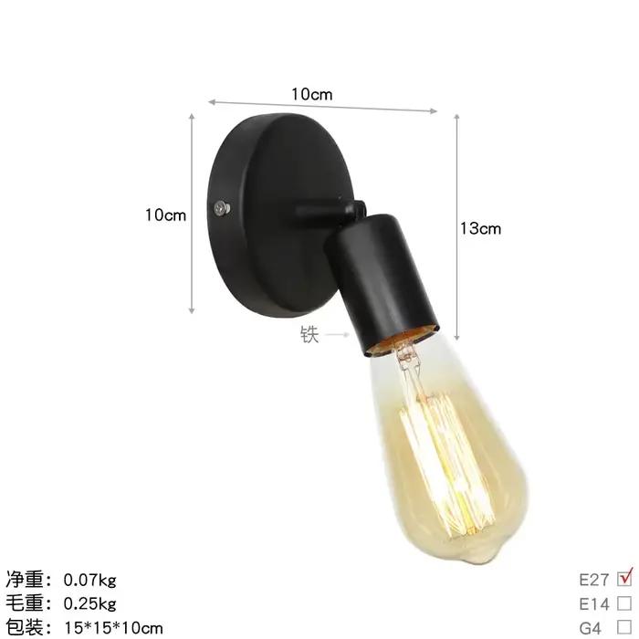 Ampoule Edison moderne de Style campagnard américain, rétro, tête unique, allée, salon, Mini décorat