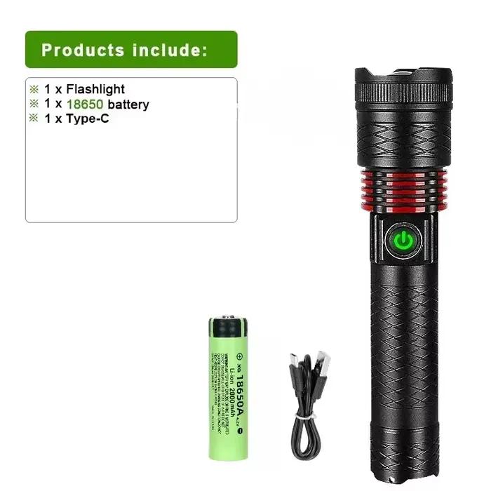 Lampe torche laser blanche haute puissance, portée longue distance 3500M, lampe LED rechargeable, la