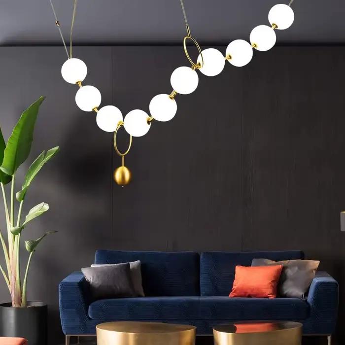 Plafonnier LED suspendu en acrylique au design nordique, luminaire décoratif d'intérieur, idéal pour