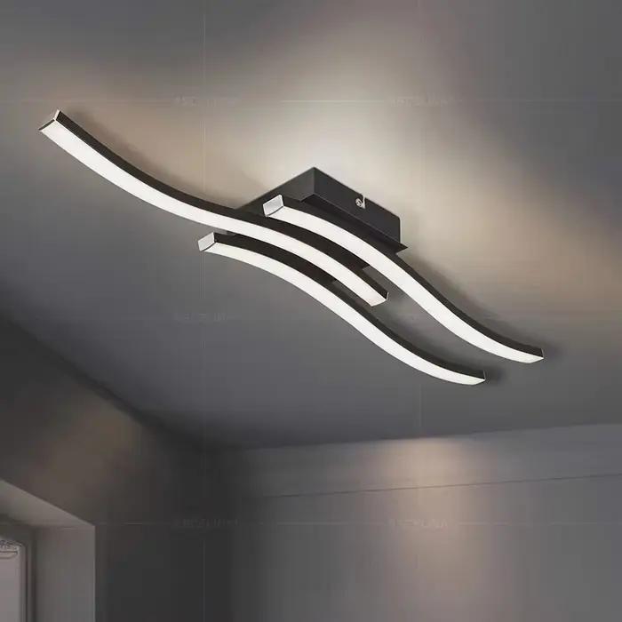 Plafond moderne à LEDs lumière longue vague lampe salon chambre étude couloir allée entrée balcon dé