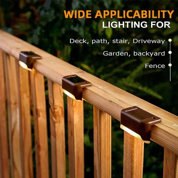 Lampes solaires LED étanches pour marches, extérieur, terrasse, rampe, escaliers, clôture, cour, Cat