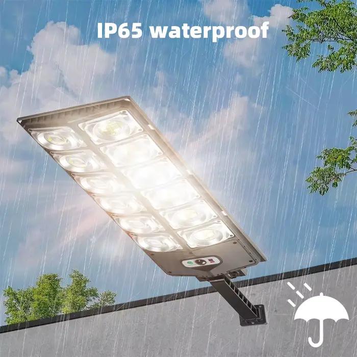 Lampadaires solaires extérieurs, lampe LED étanche, détecteur de mouvement de sécurité, 360 LED, 3 m