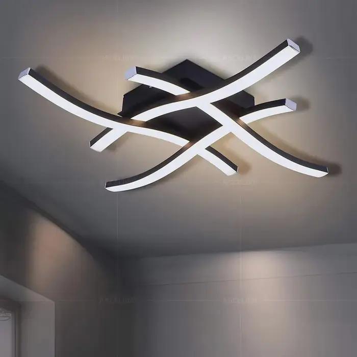 Plafond moderne à LEDs lumière longue vague lampe salon chambre étude couloir allée entrée balcon dé