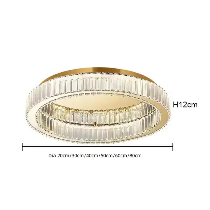 Plafonnier en cristal, lampe LED, éclairage de luxe italien pour chambre à coucher, éclairage de sal