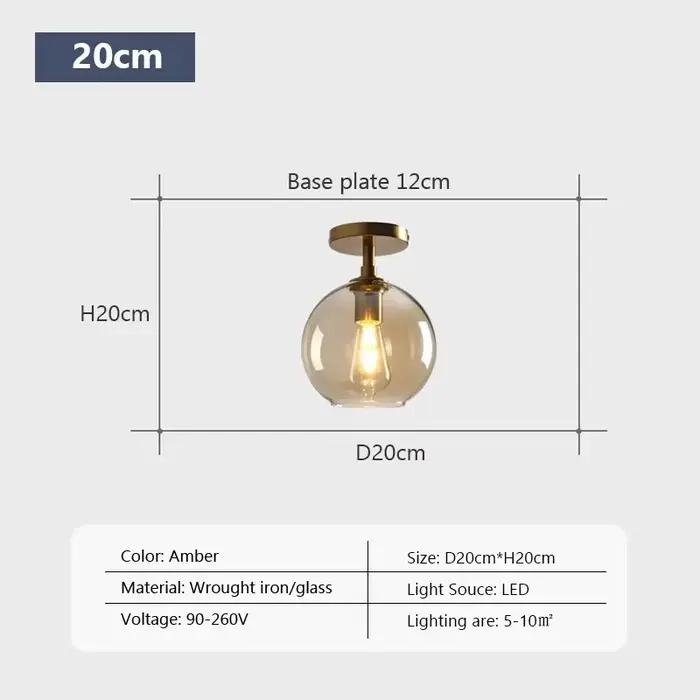 Plafonnier LED moderne en verre, style minimaliste, pour vestiaire, balcon, chambre à coucher, salle