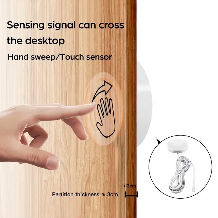 Cuisine LED sous armoire lumière pénétrable interrupteur tactile bois main balayage capteur de mouve