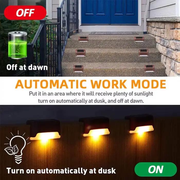 Lampes solaires LED étanches pour marches, extérieur, terrasse, rampe, escaliers, clôture, cour, Cat