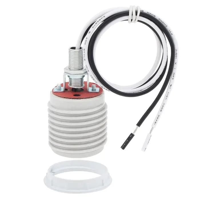 Douille d'ampoule en céramique E26, douille d'ampoule à base moyenne, support de lampes filetées pou