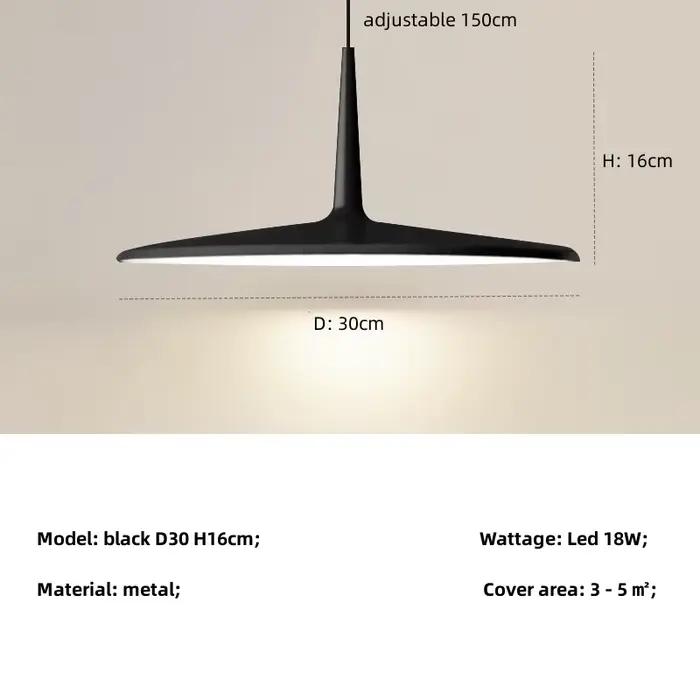 M Lampe suspendue moderne noire simple, design nordique danois, lampe suspendue blanche pour salle