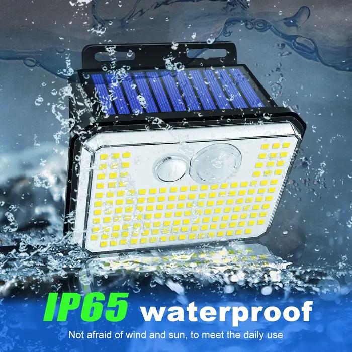 Applique murale solaire imperméable avec capteur de mouvement, imperméable conforme à la norme IP67,