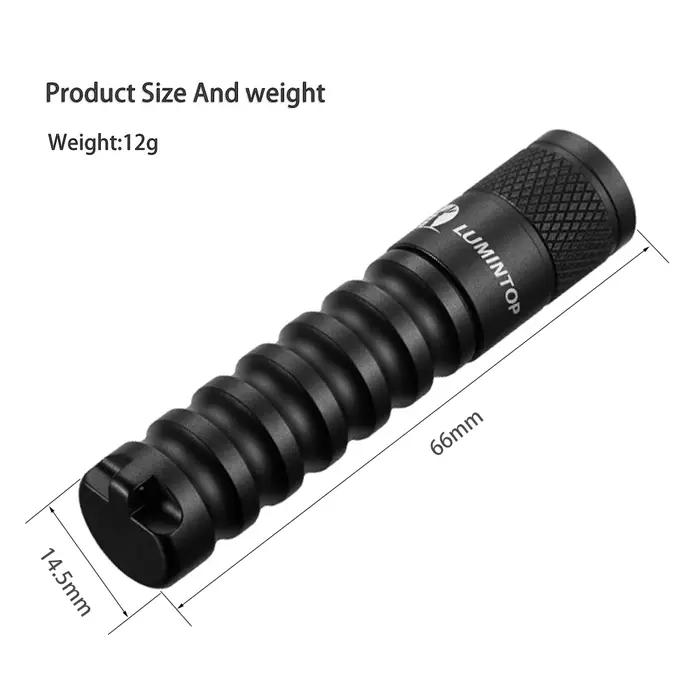Lampe torche LED compacte EDC 3 modes, portable, étanche, alimentée par piles AAA, pour usage quotid