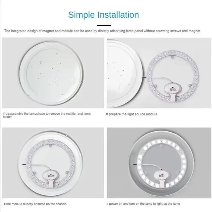 Panneau annulaire LED de haute qualité, lumière circulaire AC220V-240V, panneau de plafond rond, pan