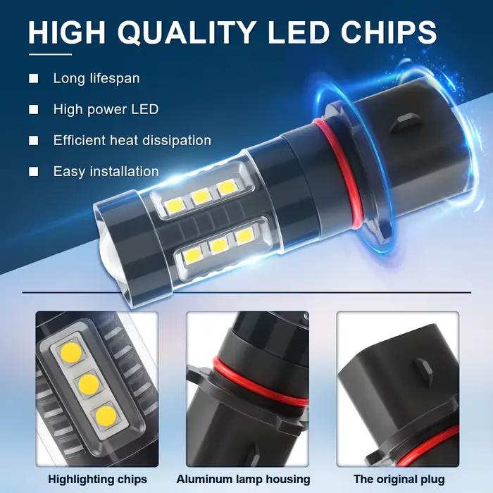 2 pièces P13W ampoule LED DC12V LED voiture antibrouillard conduite DRL feux de jour 6000K blanc 176
