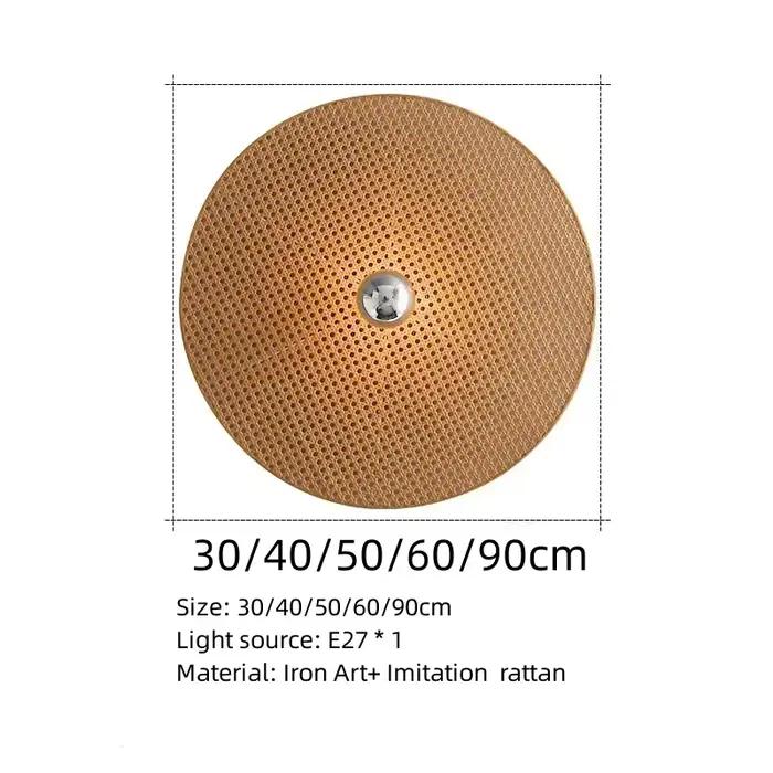 Lampes murales modernes en rotin Wabi-sabi LED lumières en osier couloir classique Loft rotin restau