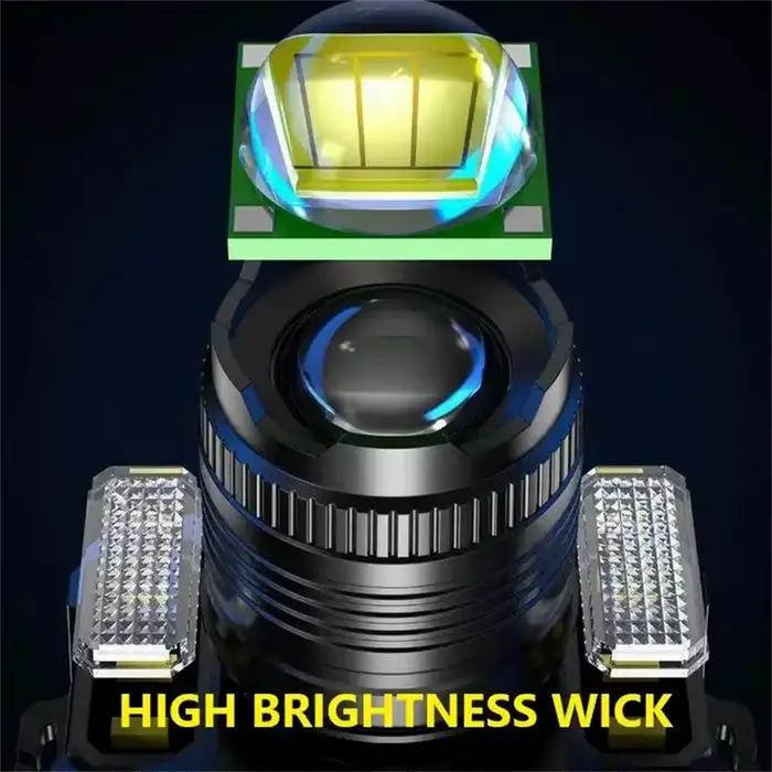 Zoomable LED phare Usb Rechargeable phare capteur de mouvement étanche lampe frontale phare d'urgenc