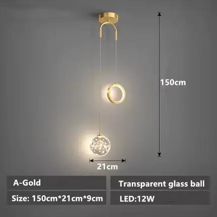 Lustre de chevet moderne minimaliste, créatif, étoilé, Art nordique, lampe de luxe, chambre à couche