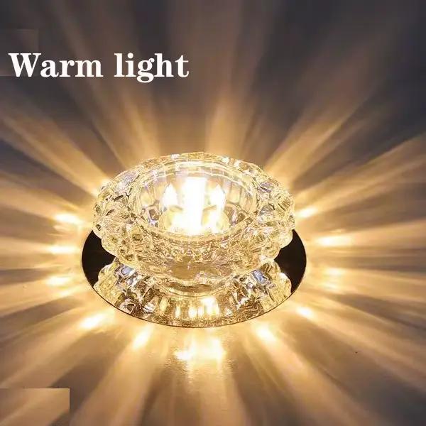 Plafonniers LED 3W 5W 10W moderne allée en cristal LED plafonnier pour salon monté en Surface Downli