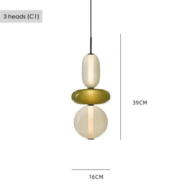 Lampe suspendue italienne moderne en verre bonbon, lustre coloré pour Loft, salon, cuisine, Restaura