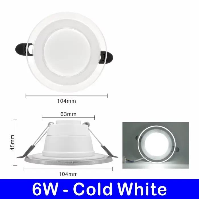 Spot Lumineux LED Encastrable Rond de 6W et 220V, Éclairage d'Nikde 3 Couleurs Changeantes, 10 Pièce