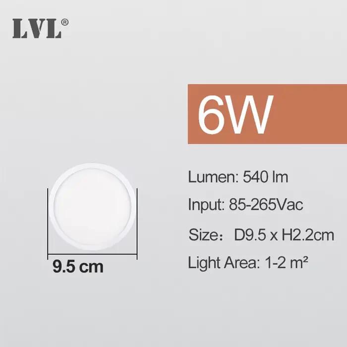 Plafonnier LED 6W 9W 13W 18W 24W plafonnier à Surface moderne AC85-265V pour cuisine chambre salle d