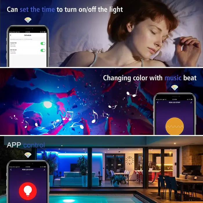 TUYA Zigbee DC5V 12V 24V RGB RGBW contrôleur de bande LED intelligente APP/commande vocale fonctionn