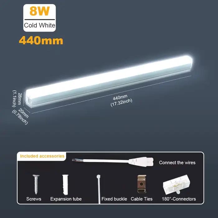 Tube LED T5 T8, 220V, 110V, Ampoule Murale, 10W, Éclairage Nikde la Maison, de la Cuisine, du Garage