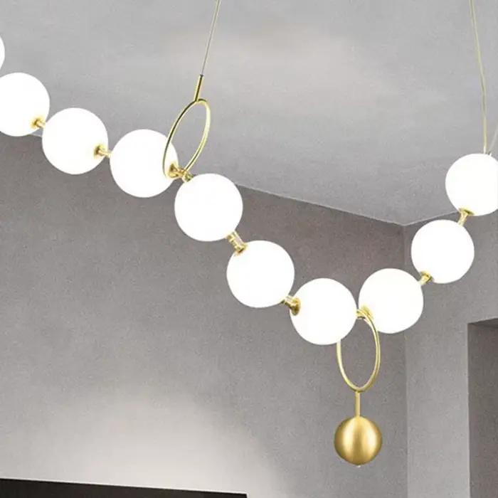 Plafonnier LED suspendu en acrylique au design nordique, luminaire décoratif d'intérieur, idéal pour