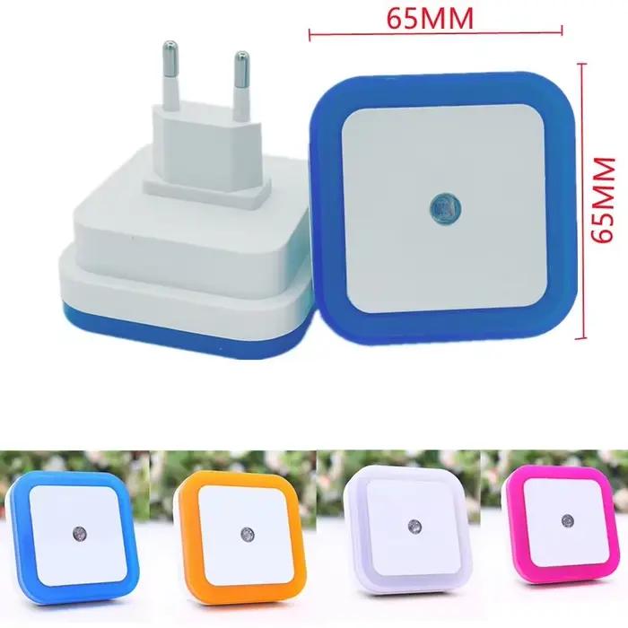 Mini veilleuse LED prise ue/US dans le crépuscule à l'aube capteur appliques murales lampe carrée po