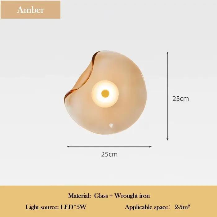 Lampes murales en verre, style luxe, postmoderne, verre rond irrégulier, minimaliste, nordique, pour