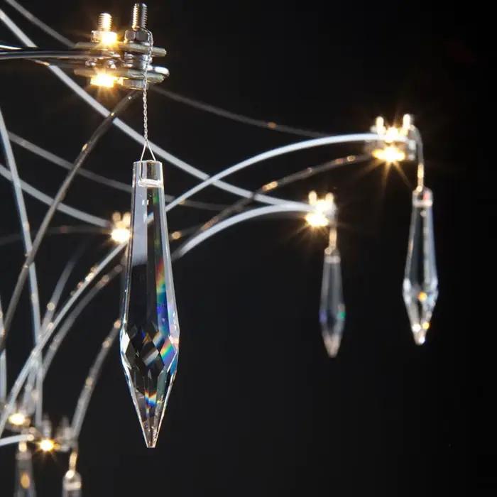 Lustre en cristal pour salon salle à manger chambre lampes suspendues pour plafond