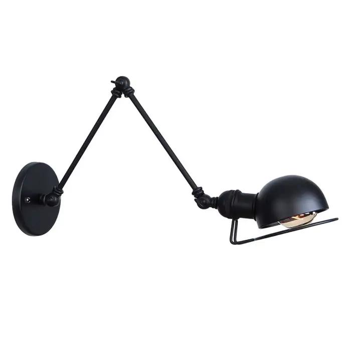 Moderne Simple réglable intérieur mur LED lampe blanc noir pour chevet étude Loft Vintage bras oscillant lecture luminaires E27