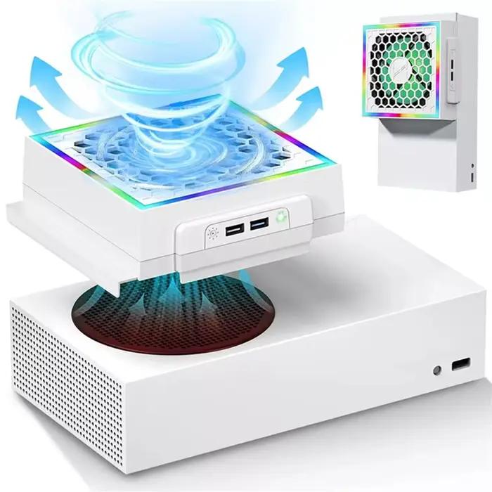 Ventilateur de refroidissement LC-LED pour série S, ventilateur de console réglable 5V 2,4a, 7 Modes d'éclairage, accessoires de jeu